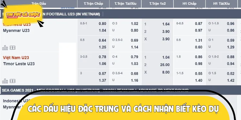 Một số dấu hiệu cần nắm rõ trong cách nhận biết kèo dụ